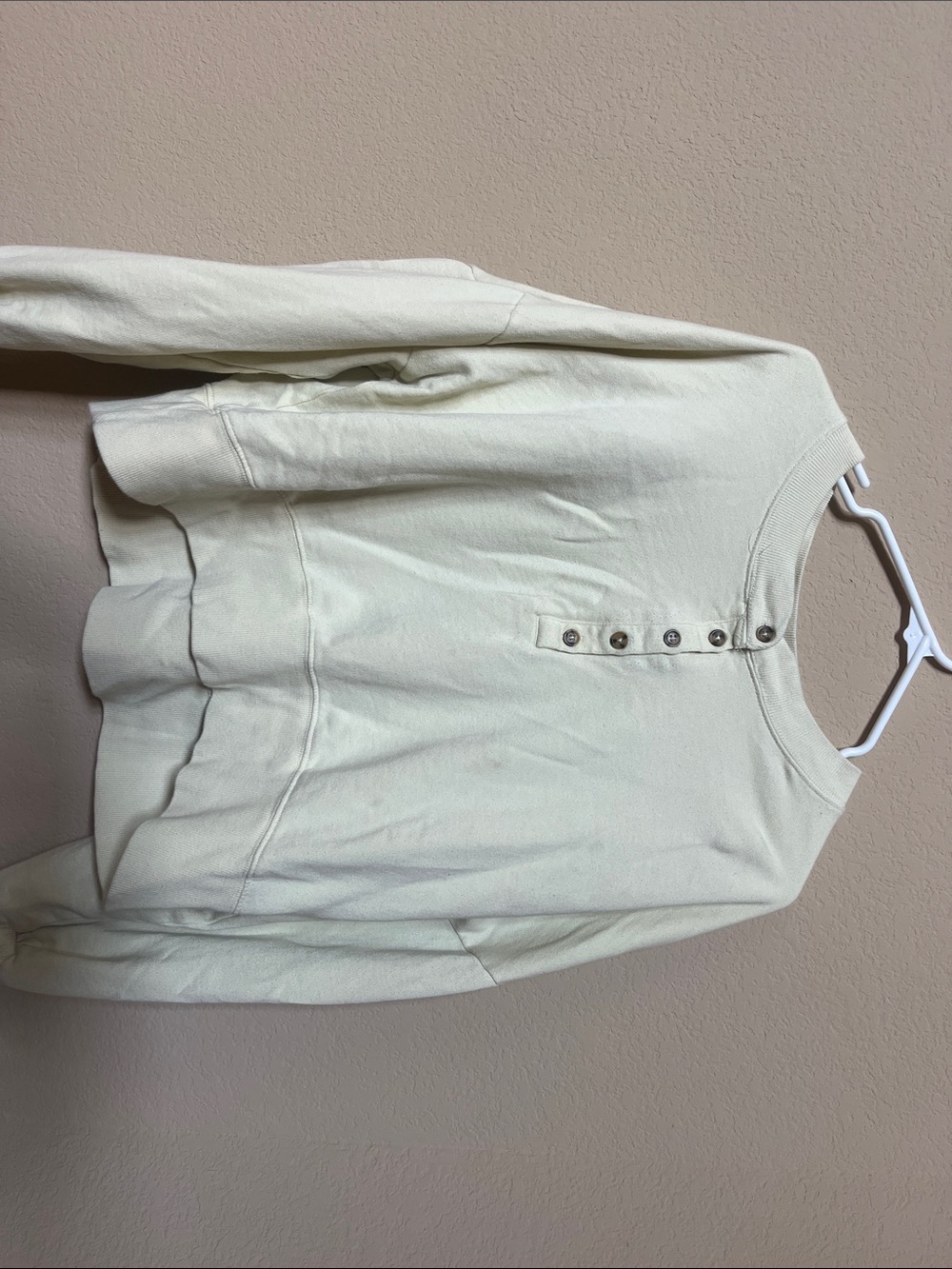 Z Supply Yellow Henley Cropped Pullover